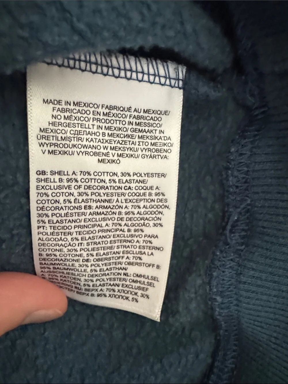The North Face Men's Blue Crewneck Hoodie